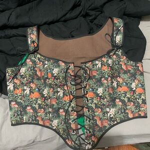 Floral Forest Corset Top